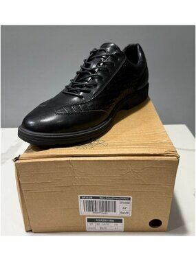 Ortho Comfoot Mens Black Oxford Shoes 03 Leather Lace-Up Size 47 NEW